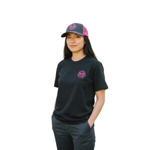 NWT Richardson Original 112 Truckers Hat Pink & Gray Osteens Meat Service Adj